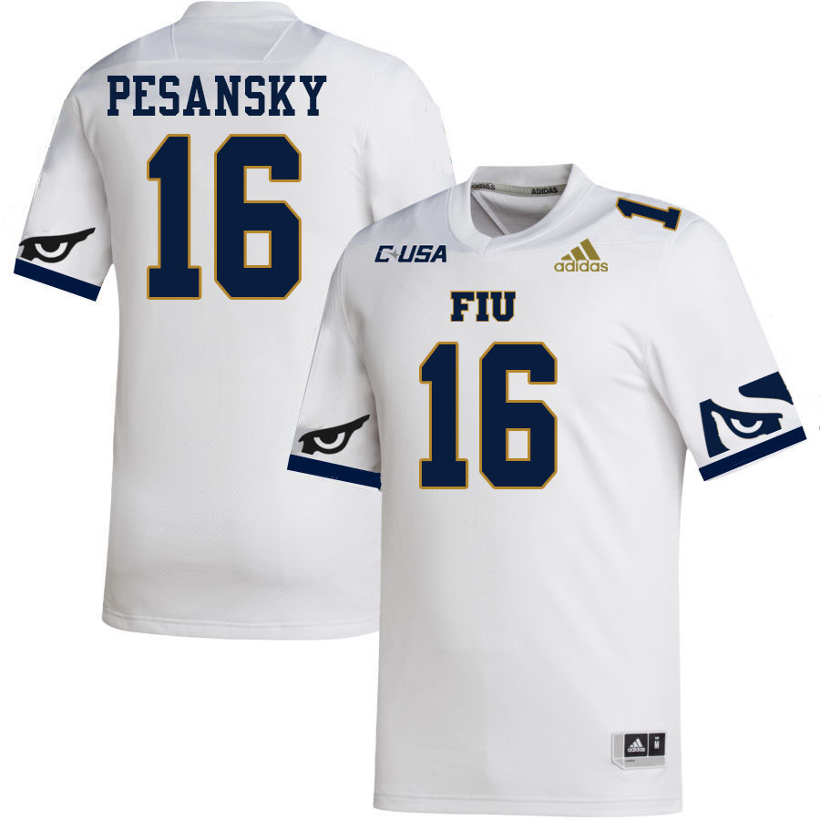 #16 Joe Pesansky FIU Jersey, Florida International University Panthers Football Jersey-White #16 Joe Pesansky FIU Jersey, Florida International University Panthers Football Jersey-White